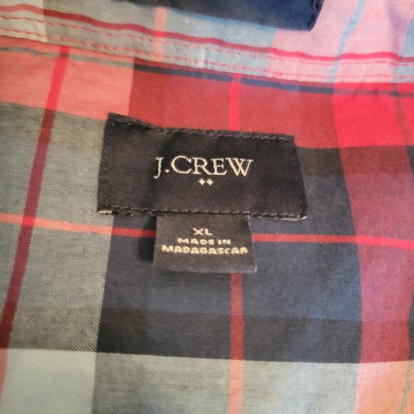 J Crew Mens size XL Slim Button Down Color Plaid Long Sleeve - Picture 4 of 9